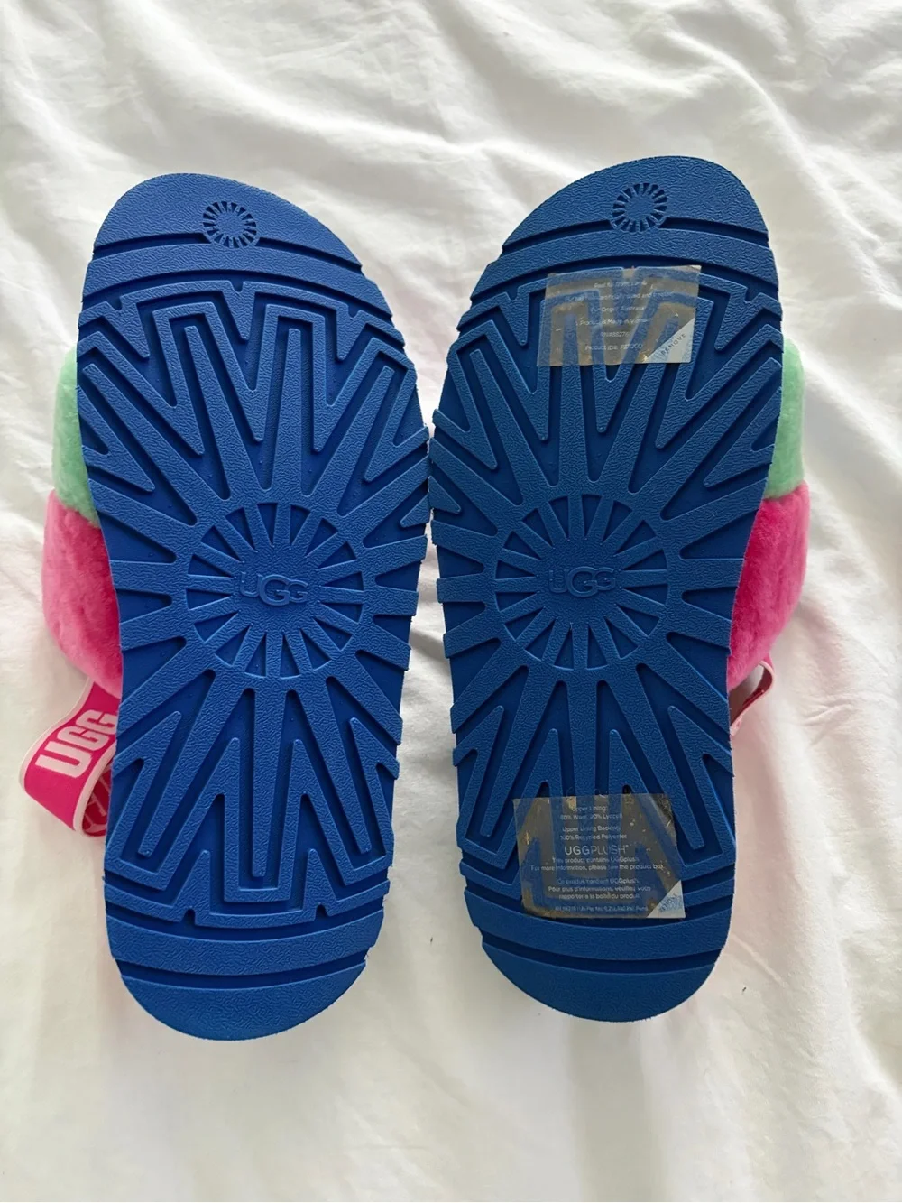 UGG Women’s Multicolor Disco Checkered Platform Slide Size 11 NEW